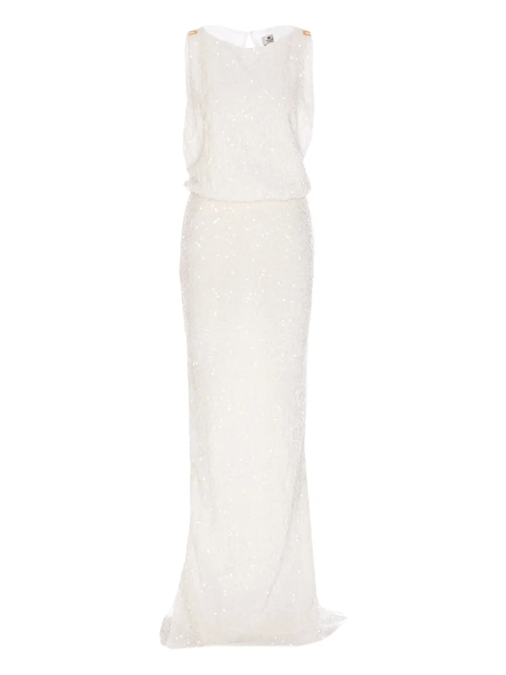 

Платье с пайетками Elisabetta Franchi, белый