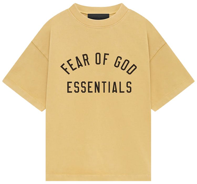 

Футболка Fear of God Essentials Tri-Blend Crewneck Tee 'Amber', желтый