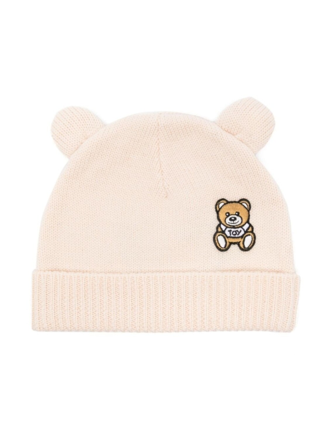 

Moschino Kids шапка-бини с нашивкой «Медвежонок Тедди», нейтральный цвет