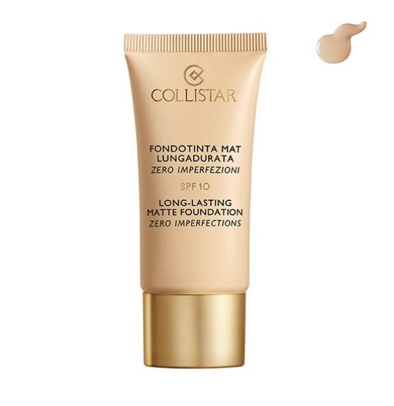 

Collistar, Long Lasting Matte Foundation, матирующая основа для лица 2 Beige, SPF 10, 30 мл