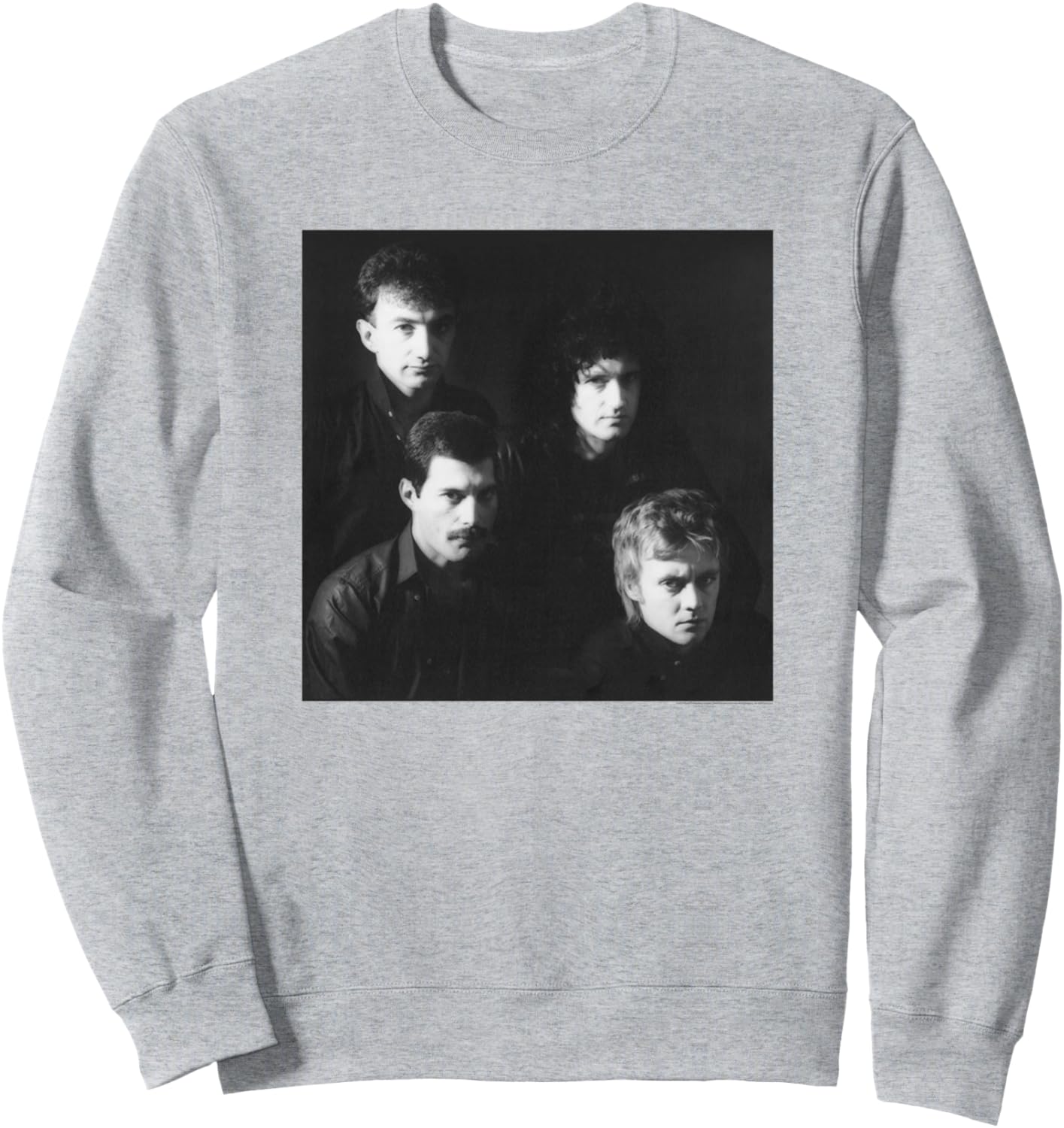 

Официальная промо-толстовка Queen с винтажной черно-белой фотографией, серая