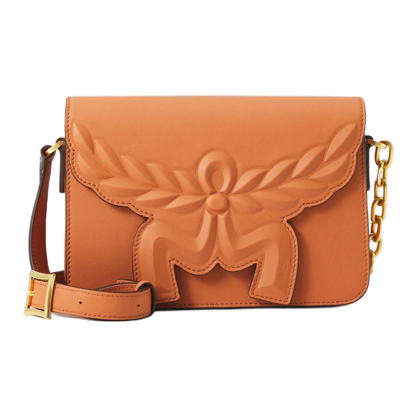 

Сумка кросс-боди Himmel из телячьей кожи женская terracotta MCM, basic set (bag+dust bag)