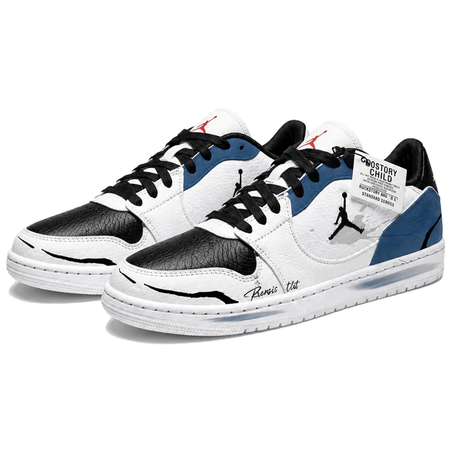 Скейтбордические кроссовки Jordan COURT CONNECT Navy Blue — фото 4
