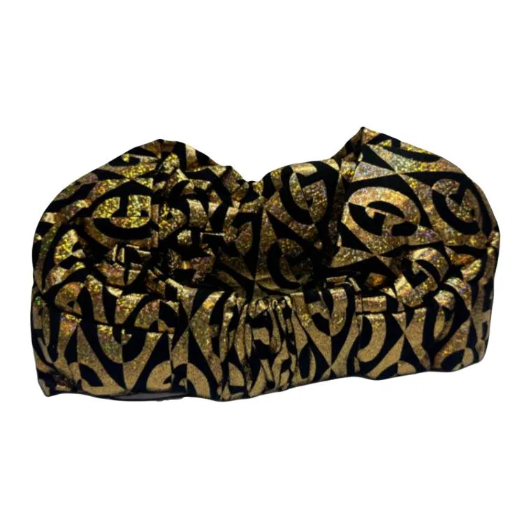 Ободок для волос GUCCI Cotton Yellow/Black — фото 4