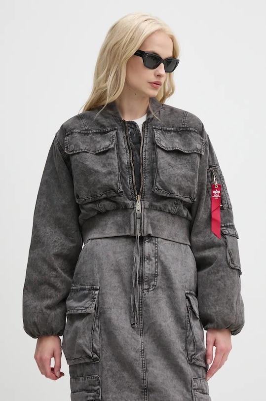 

Куртка-бомбер Alpha Industries, серый