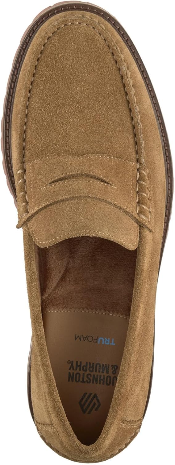 Мужские слипоны Johnston Murphy Collier Penny Loafer для повседневной и официальной носки Johnston & Murphy, Snuff Suede — фото 2