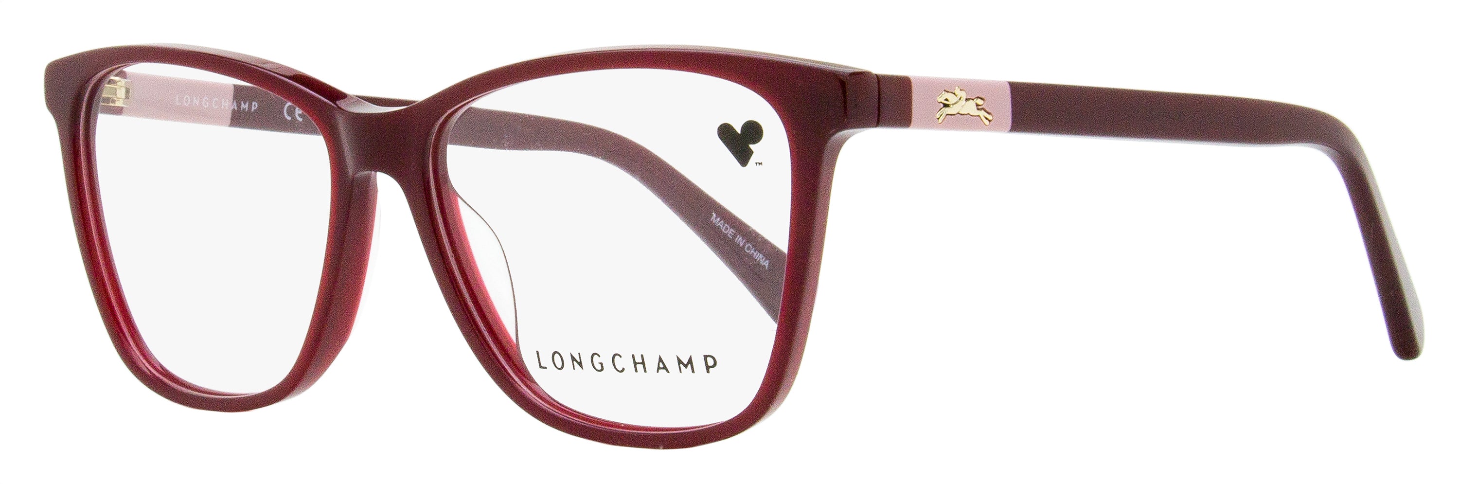 

Женские квадратные очки Longchamp LO2700 601 бордового цвета 52 мм