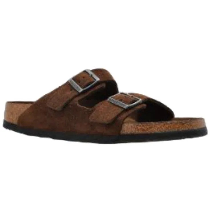 Сандалии замшевые Arizona Birkenstock umber — фото 4