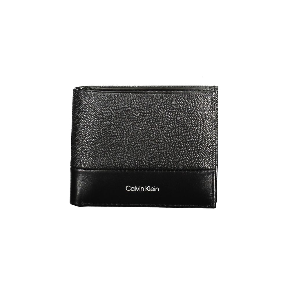 

Черный кожаный мужской кошелек Calvin Klein
