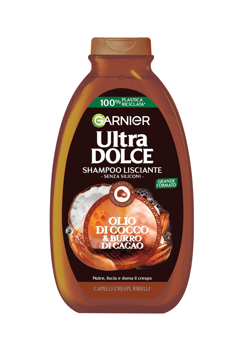 

Шампунь SHAMPOO ULTRA DOLCE OLIO DI COCCO E BURRO DI CACAO, SHAMPOO PER CAPELLI CRESPI, 400 ML, 3 PACK Garnier, коричневый