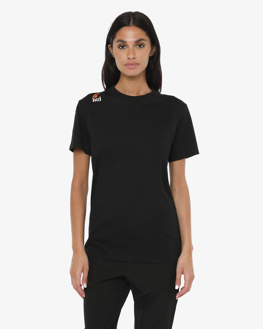 

JAKED Черная синтетическая фитнес-футболка для мужчин и женщин