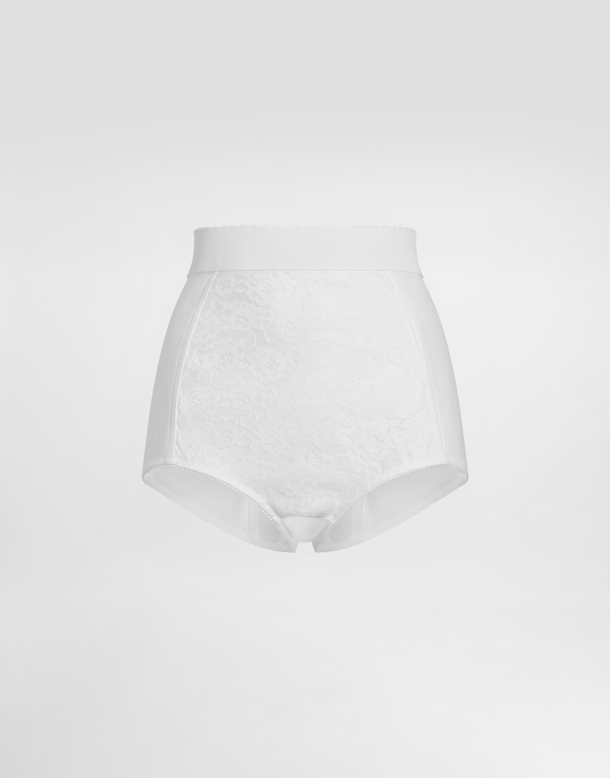 

Утягивающие трусы с завышенной талией из жаккарда и сатина Dolce & Gabbana, белый
