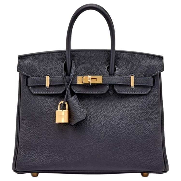 

HERMES Сумка Birkin Togo Calfskin Birkin, женская, 3Y, Caban, черный твид и темно-синий