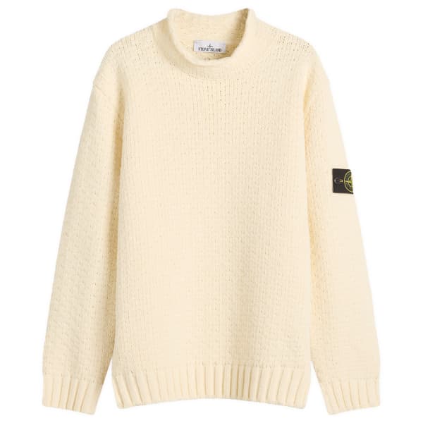

Джемпер из хлопковой шенилловой пряжи Stone Island, цвет ivory