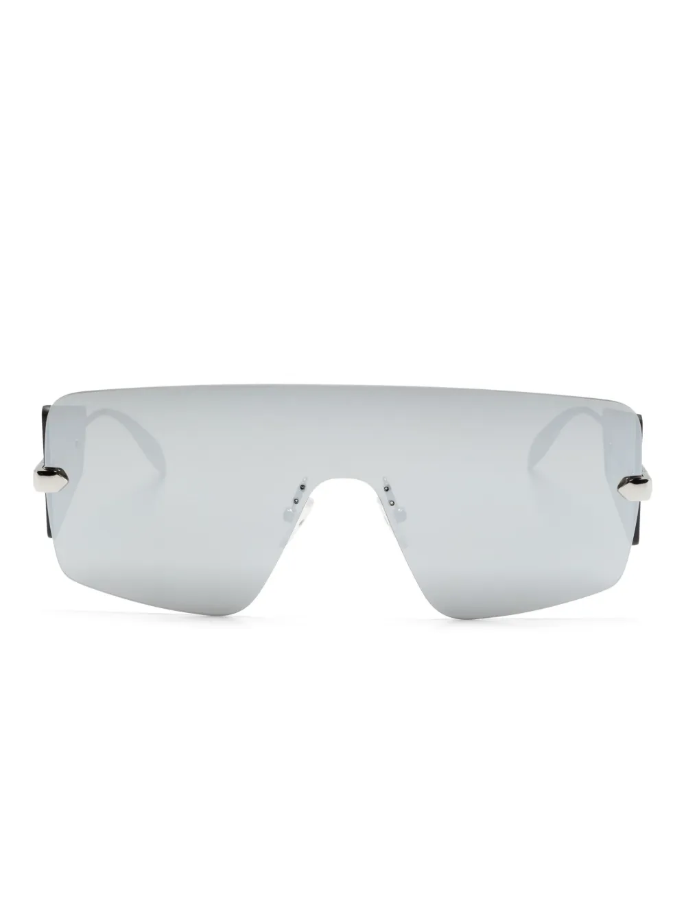 

Солнцезащитные очки-маска Alexander McQueen Eyewear, серебяный