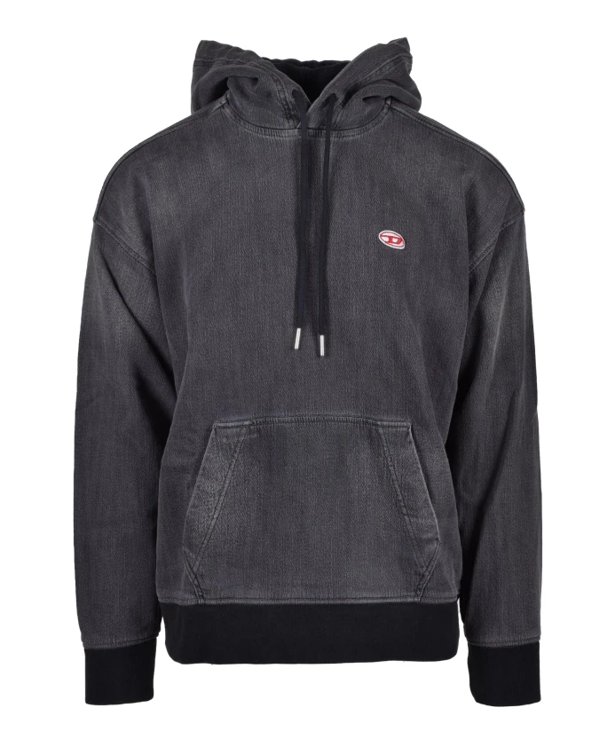 

Толстовка из смесовой хлопковой ткани Diesel, черный