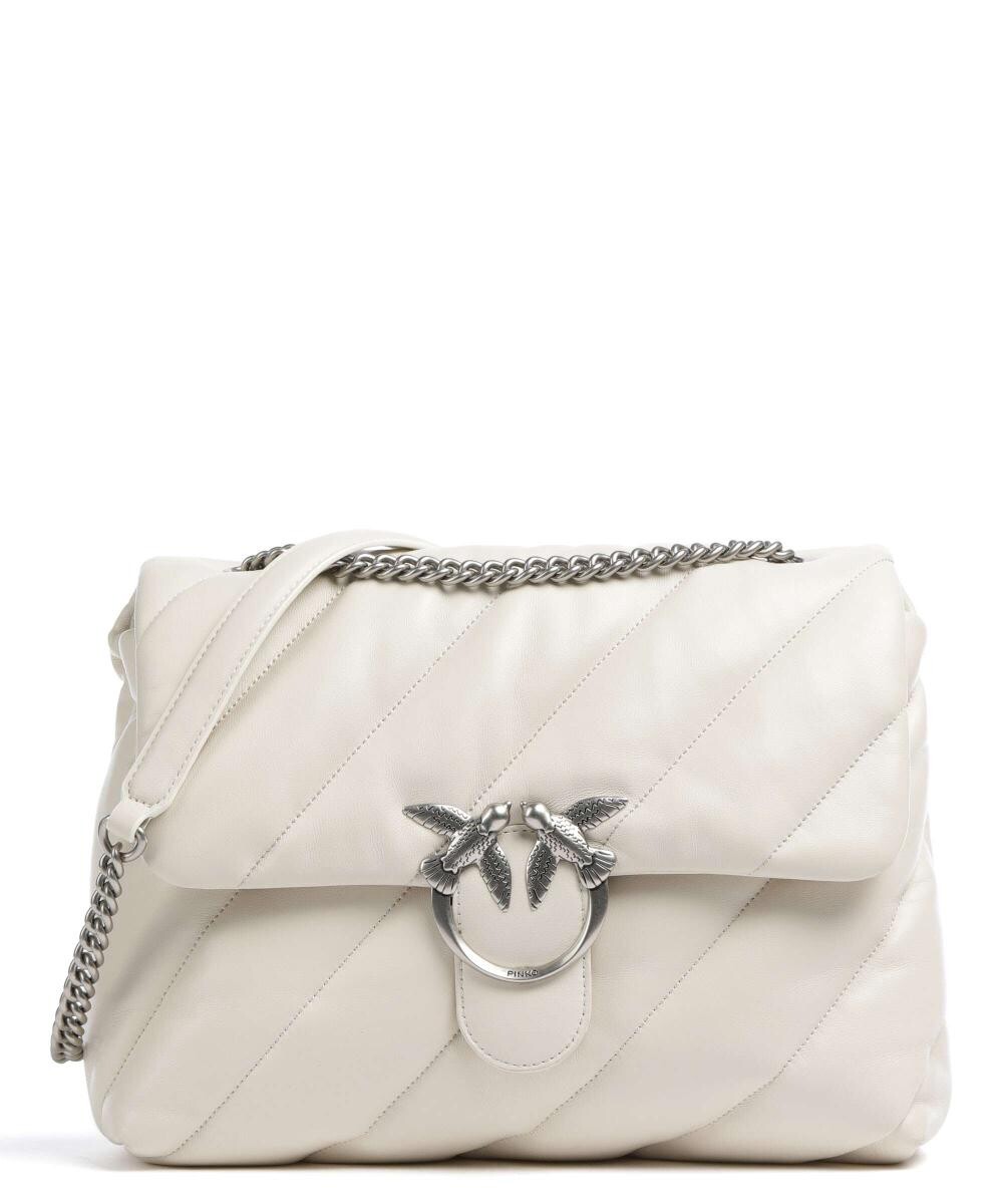 

Сумка на плечо Love Big Puff из овчины Pinko, белый
