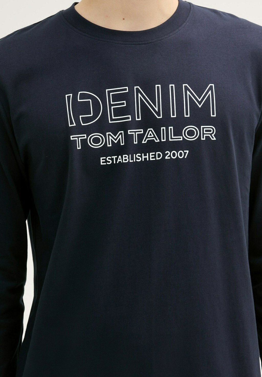 

Топ с длинными рукавами LANGARM TOM TAILOR DENIM, темно-синий