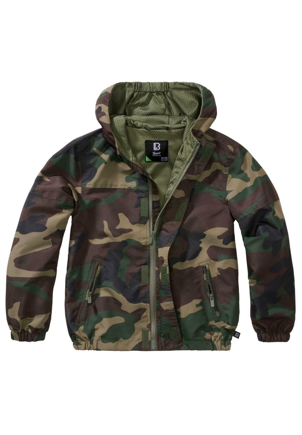 

Куртка среднего сезона Summer Frontzip Brandit, цвет woodland
