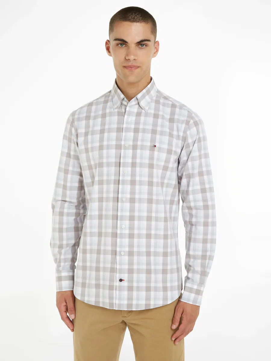 

Рубашка в клетку Tommy Hilfiger "CL-W MELANGE CHECK RF SHIRT", серый