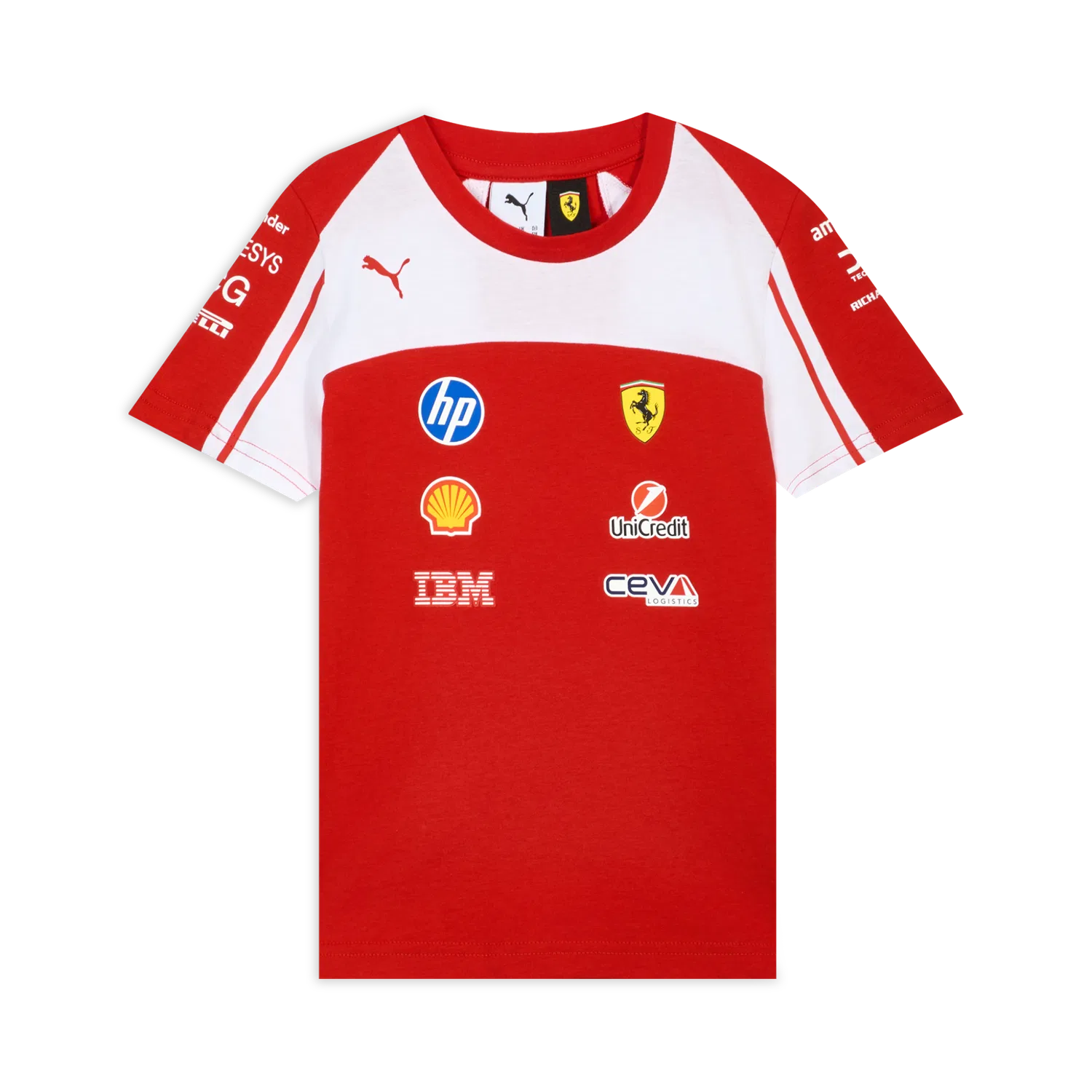 Футболка детская X Ferrari с круглым вырезом PUMA, Red-01