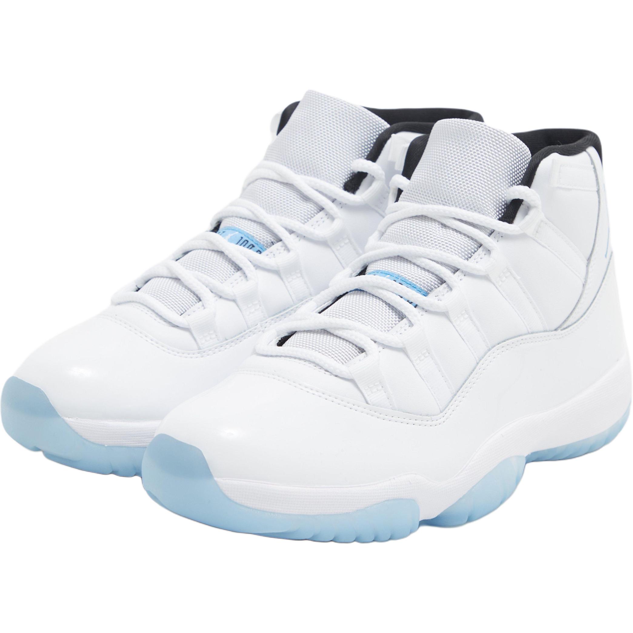 Jordan Air 11 противоскользящие износостойкие высокие детские баскетбольные кроссовки white blue kids — фото 3
