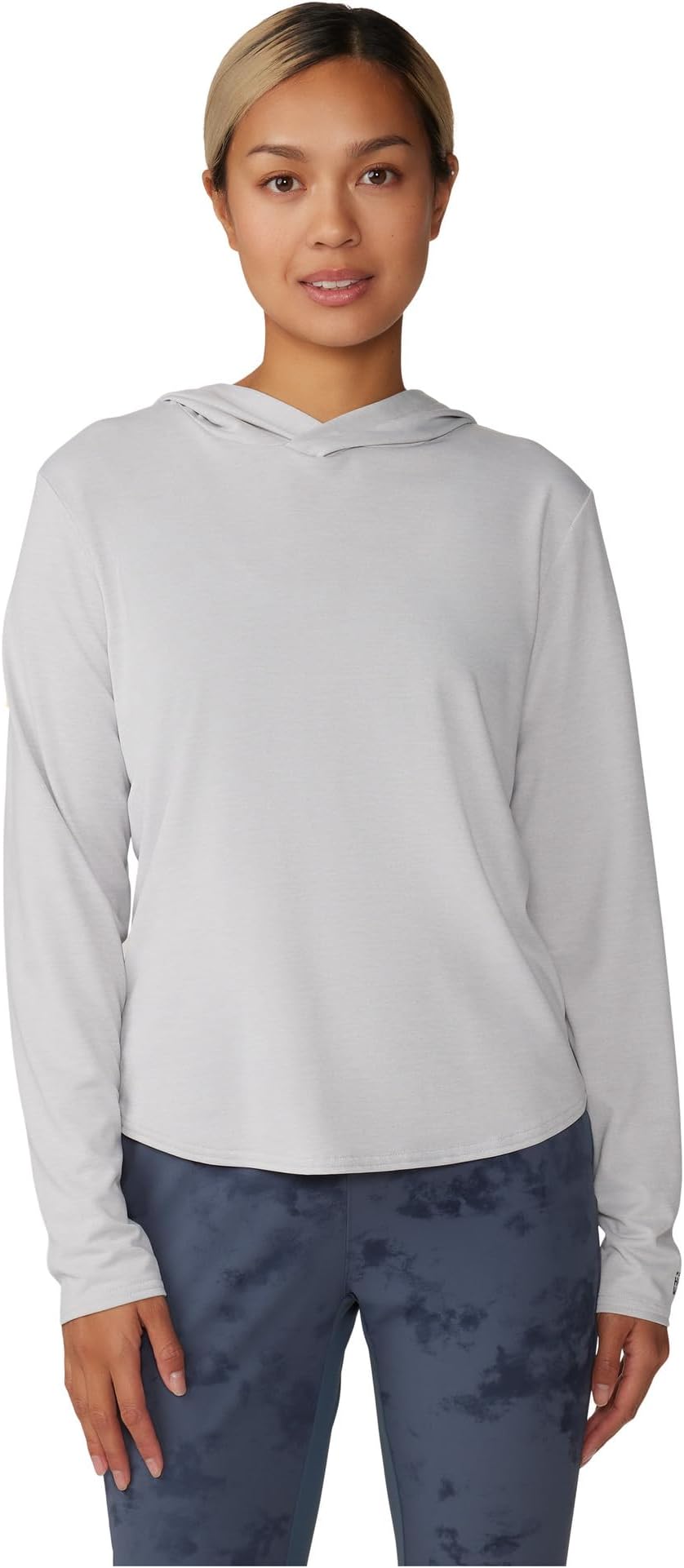 

Толстовка Mountain Hardwear Sunblocker Long Sleeve Hoodie, цвет Grey Ice Heather