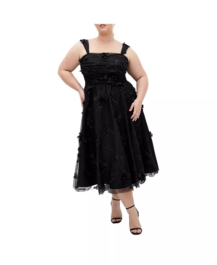 

Платье Leilani 3D plus size CITY CHIC, черный