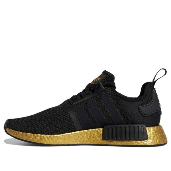 

Кроссовки nmd_r1 stlt primeknit 'black gold metallic' Adidas, черный