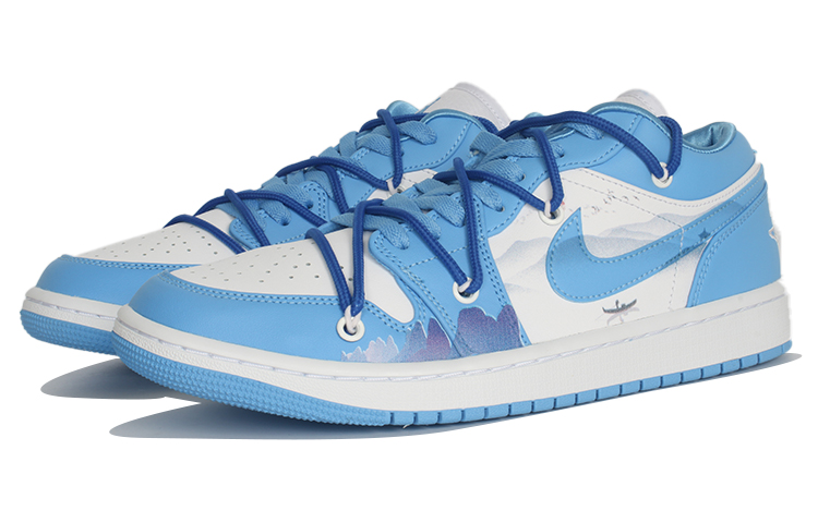 

Кроссовки Air JORDAN 1 Vintage Basketball Shoes Women's Low-Top Blue White, Синий, Кроссовки Air JORDAN 1 Vintage Basketball Shoes Women's Low-Top Blue White