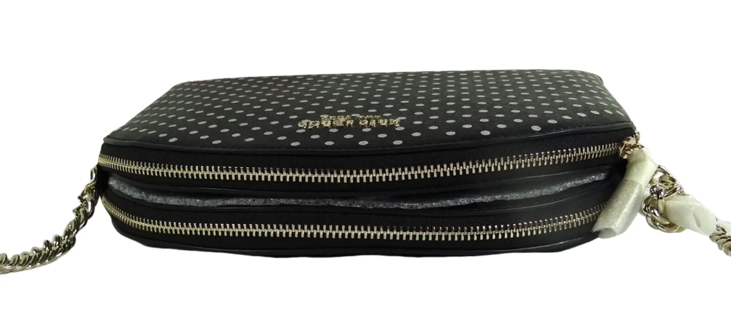 

Женские кроссовки Kate Spade New York Spencer в горошек с эффектом металлик Doule на молнии Crossody ag, цвет Black/ White