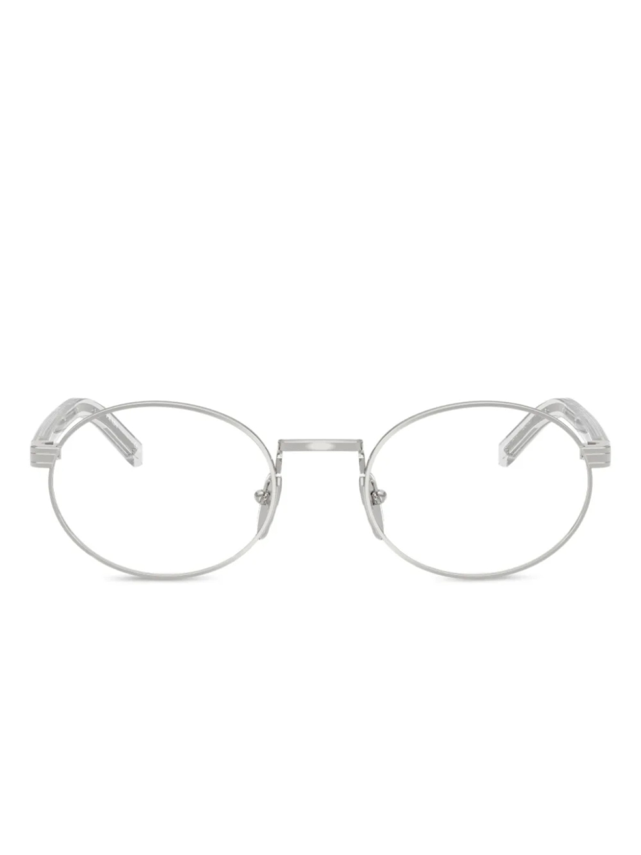 

Prada Eyewear PRB55V oval-frame очки, серебряный