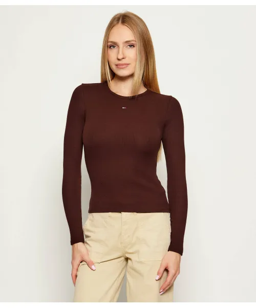 

Базовая блузка Slim fit Tommy Jeans, коричневый