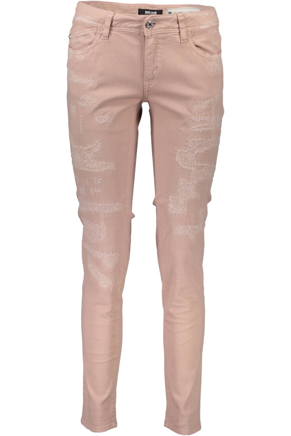 

Розовые хлопковые женские джинсы Just Cavalli
