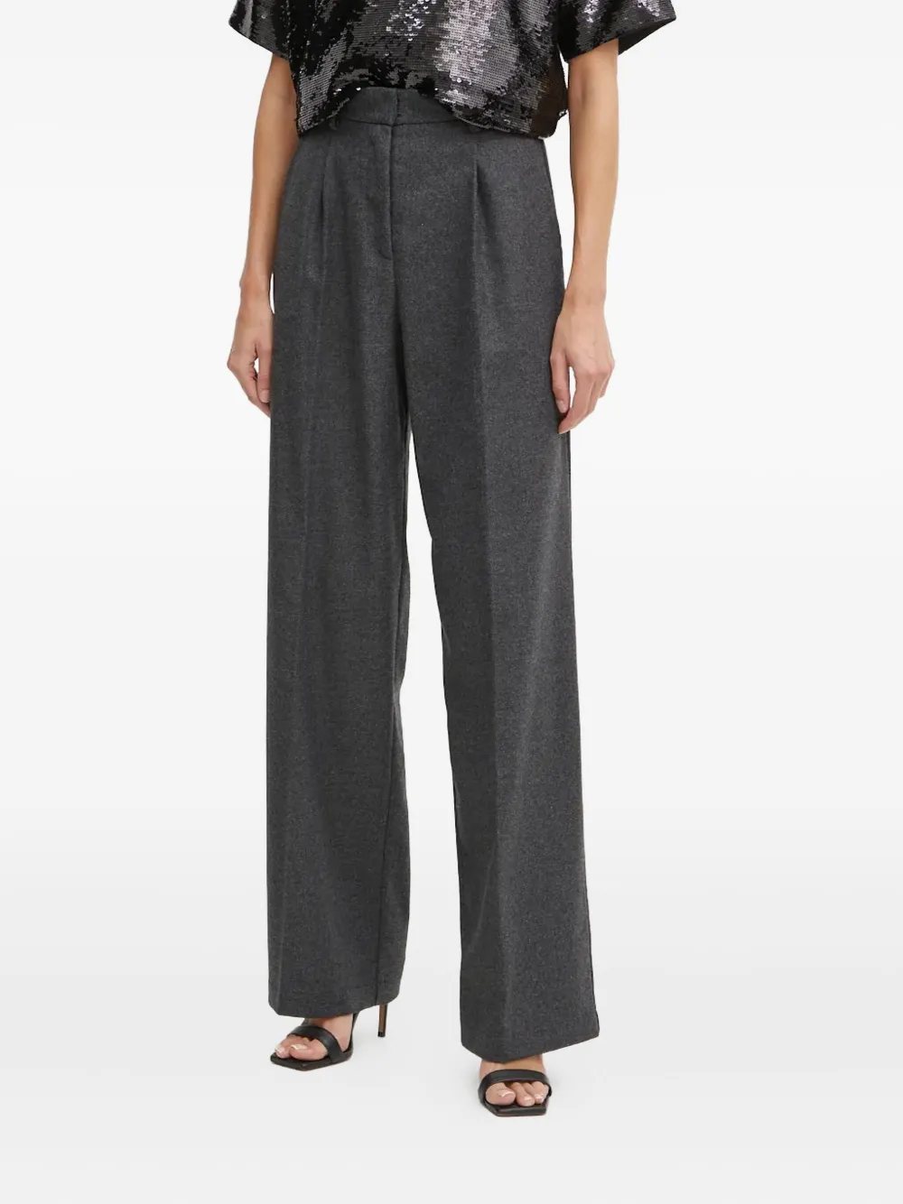 

Плиссированные брюки Forte Forte, серый