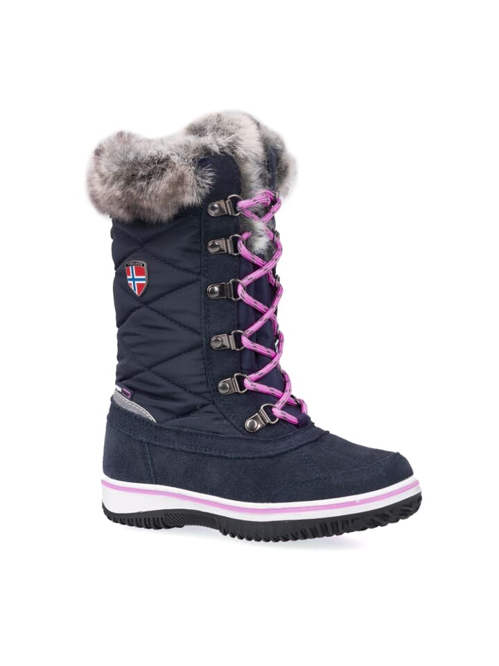 

Сапоги Trollkids Winterstiefel Holmenkollen, цвет navy/pink