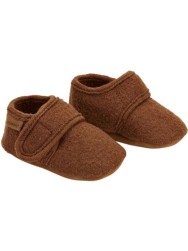 

Детские тапочки "Baby Wool tappers" коричневого цвета En Fant