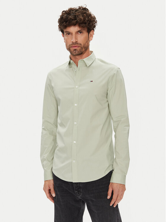 

Рубашка slim fit Original DM0DM04405 Tommy Jeans, зелёный