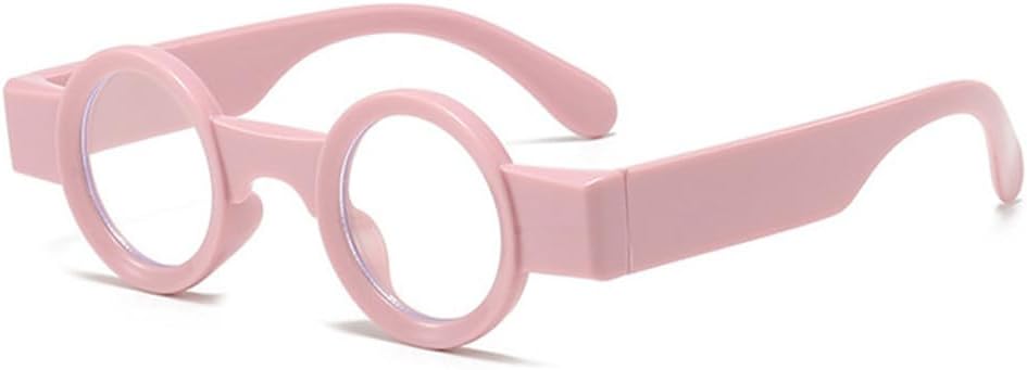 

Солнцезащитные очки в стиле ретро-стимпанк, маленькие круглые, двухцветные, для женщин, с прозрачными линзами, оправа для очков, солнцезащитные очки для мужчин, защита от УФ-излучения UV400 LANGSER, Pink Clear