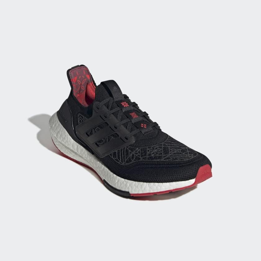 Мужские кроссовки Adidas Ultraboost 21, черный/алый — фото 4