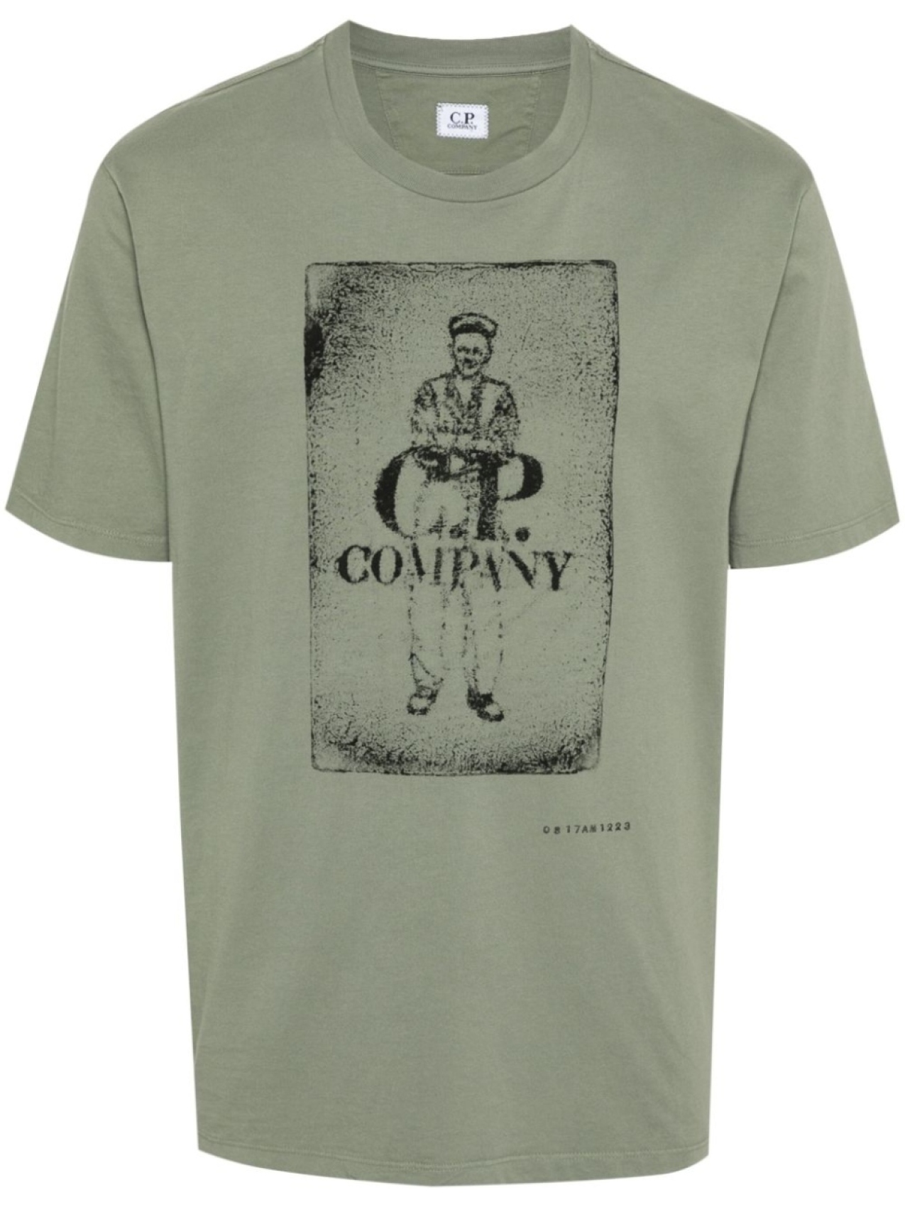 

C.P. Company футболка с логотипом, зеленый