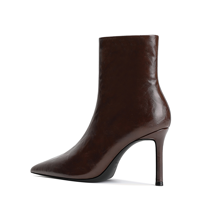 Ботильоны женские Li Ke, Coffee Unlined 6Cm Heel Height