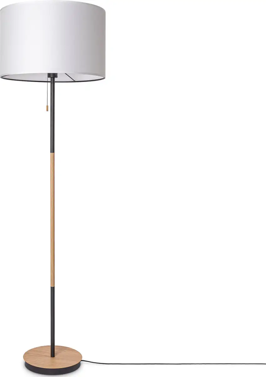 

Торшер Paco Home "EKO CANVAS UNI COLOR", лампа E27 | без лампочки, тканевый абажур для гостиной Skandi Торшер E27 монохромный тканевый светильник Ø 45,5 см, Рост: 157 см, белый/антрацит