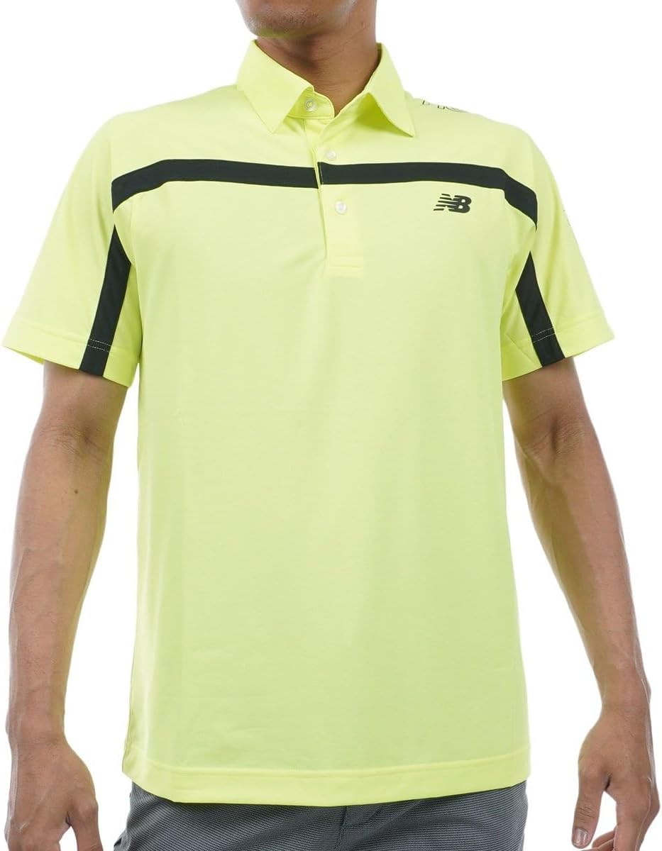 

Мужская поло-рубашка New Balance 012-4168005 с коротким рукавом (впитывает пот, быстро сохнет, защищает от УФ-излучения, эластичная), желтый