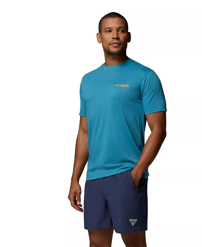 

Мужская футболка Yuri с принтом Columbia, синий