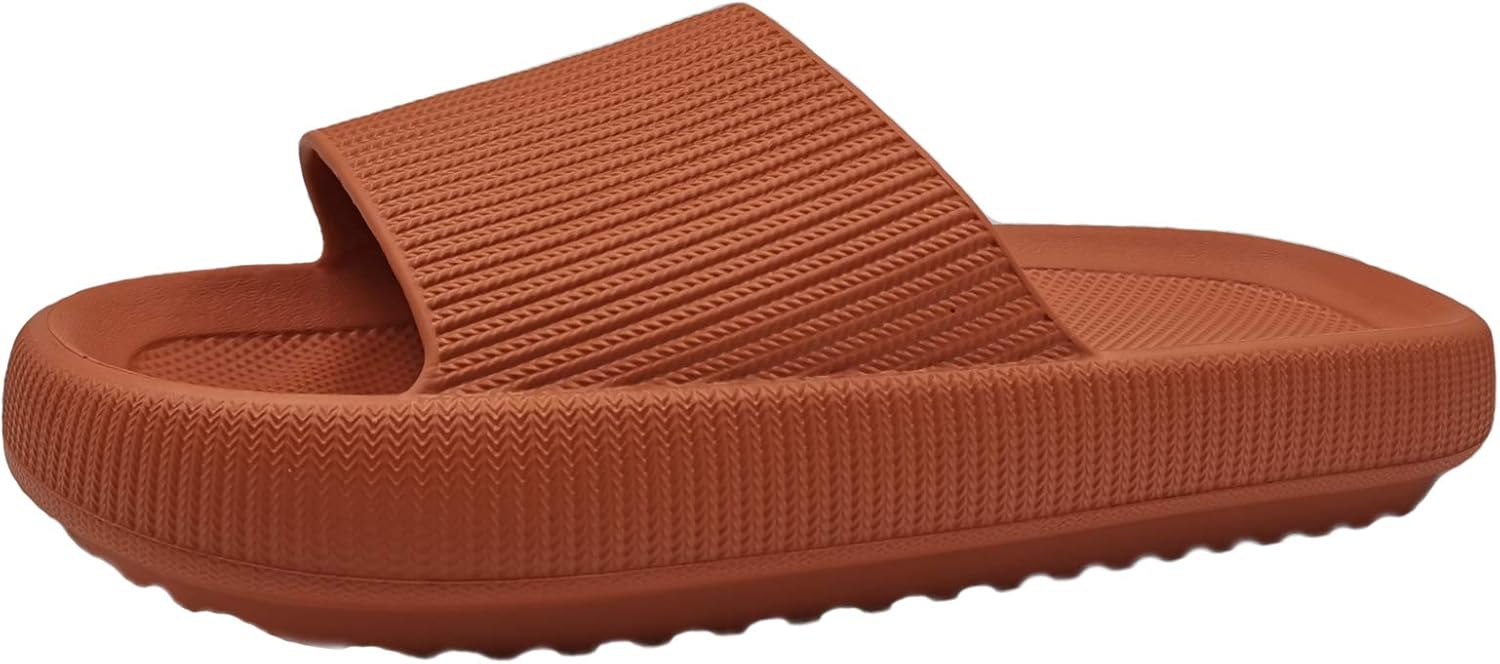 

Домашние тапочки Solaud для мужчин и женщин, быстро сохнущие, для душа, с противоскользящей подошвой, открытым носком, мягкой толстой подошвой, удобные, для бассейна, фитнеса, для дома и улицы, оранжевый