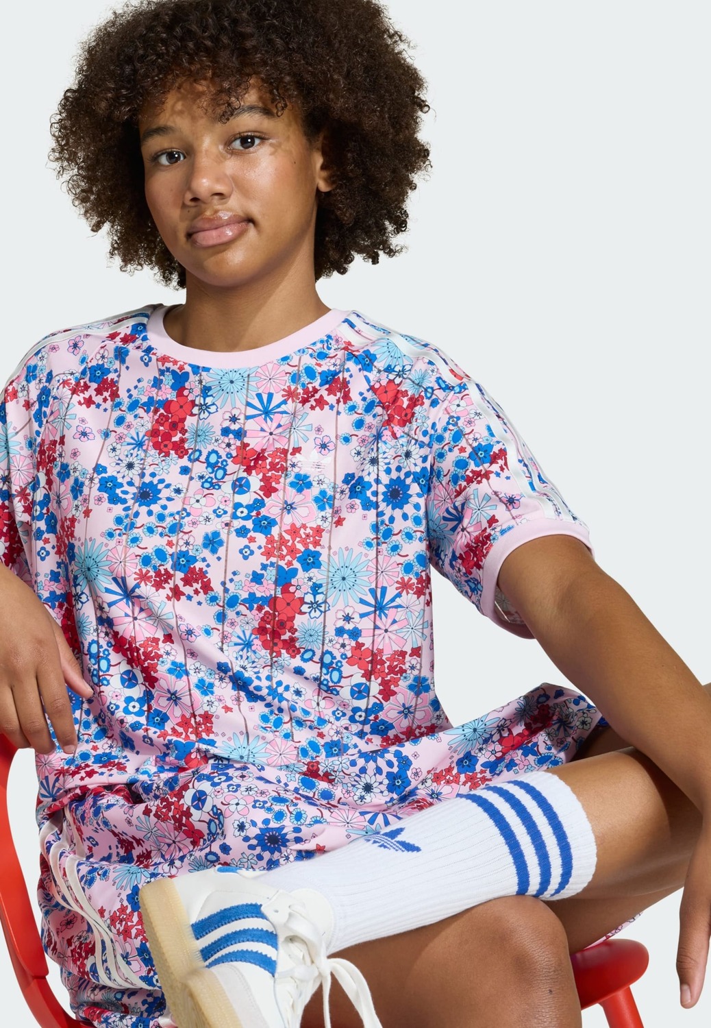 Футболка 'Adidas Originals x Liberty London' в цвете Rose — фото 4