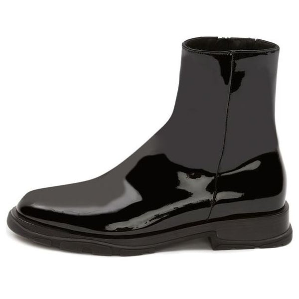 

Кроссовки patent-leather ankle boots 'black' Alexander Mcqueen, черный