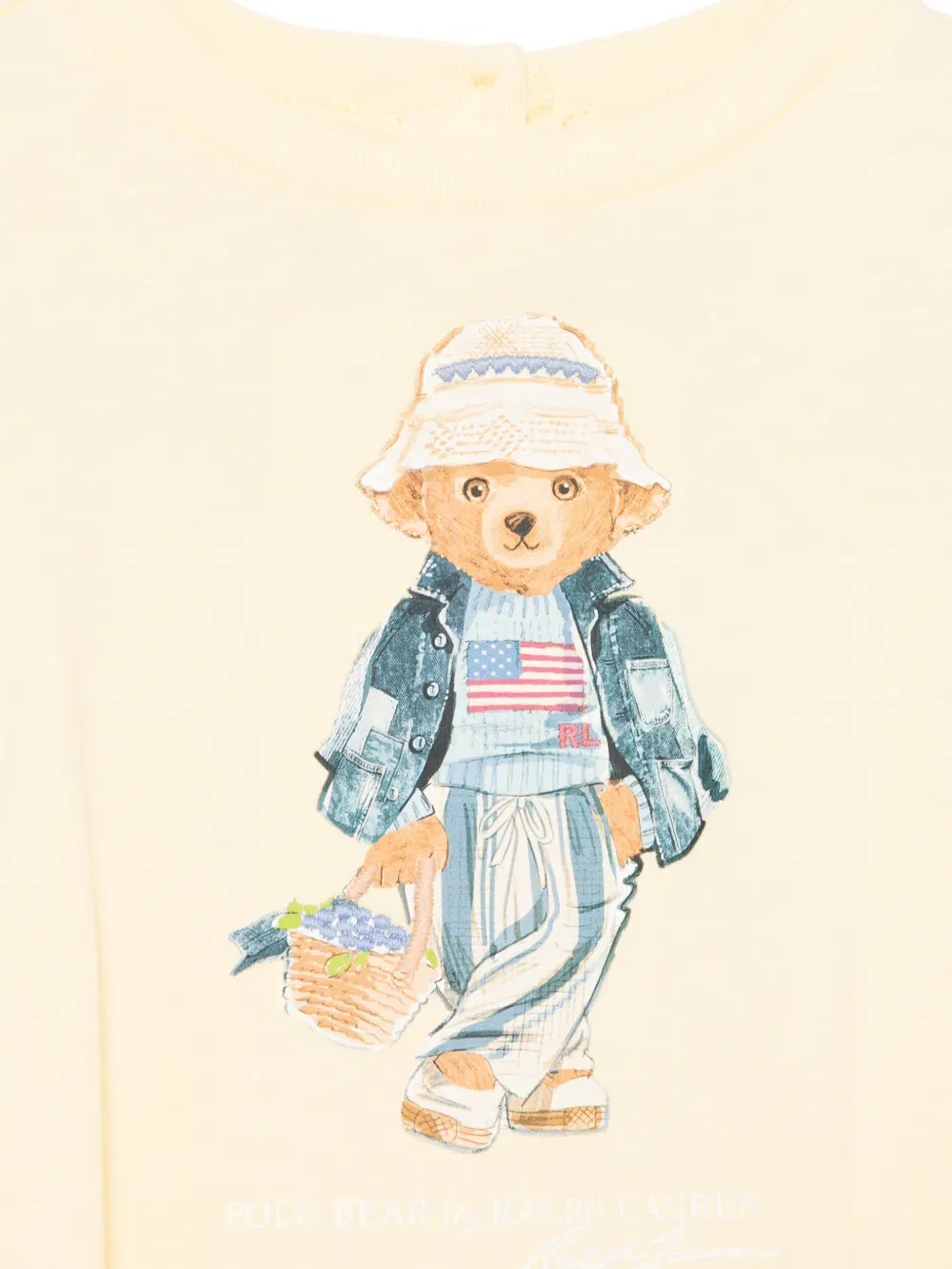 Платье с оборками и принтом Polo Ralph Lauren Kids, желтый — фото 3