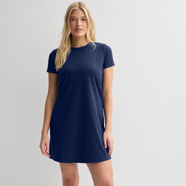 

Женское базовое мягкое платье-футболка Tek Gear, цвет navy romance